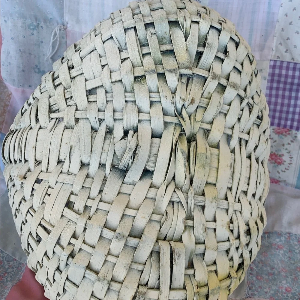 Splint Oak Basket Antique Buttocks Primitive Egg Gathering Farmhouse Farm Split